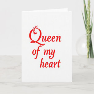 Carte d'amour Reine de mon cœur