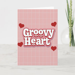 Carte d'amour rétro groovy