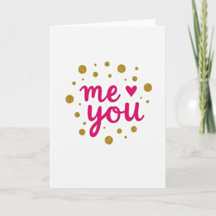 Carte d'amour romantique à pois