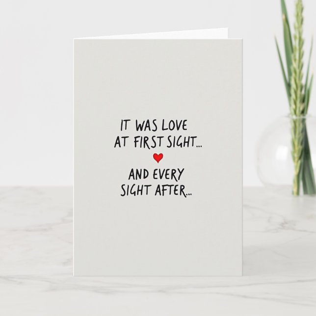 Carte d'Amour Romantique Au Premier Regard (Devant)
