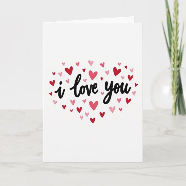 Carte d'amour romantique blanc (Devant)