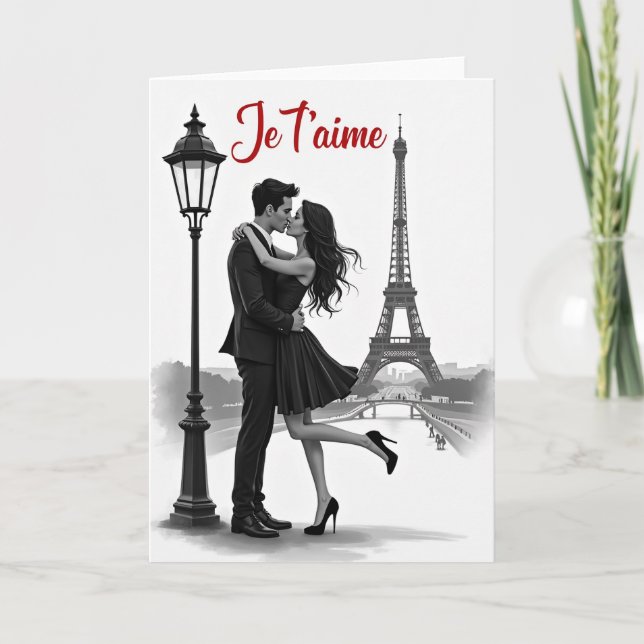 Carte d'amour romantique parisienne (Devant)
