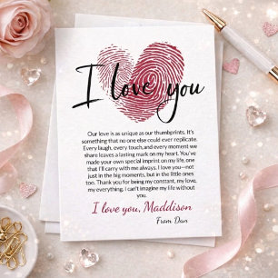 Carte d'amour romantique personnalisée avec ❤️ emp
