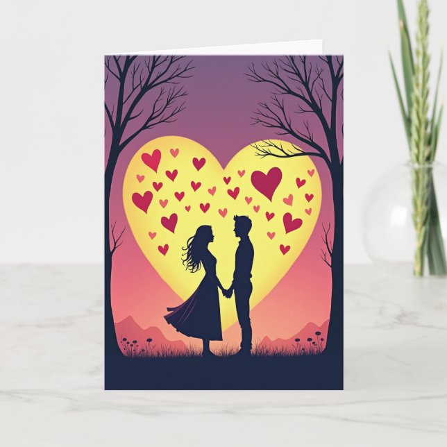 Carte d'amour romantique pour couple (Devant)