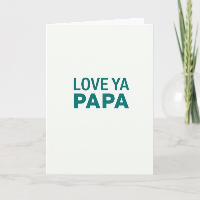 Carte d'amour romantique pour Papa (Devant)