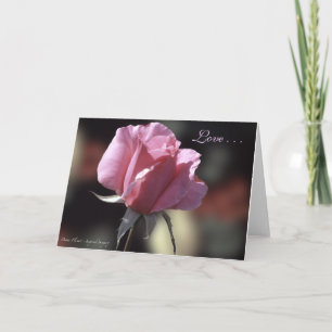 Carte d'amour rose