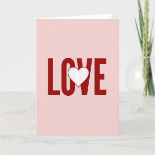 Carte d'amour rose