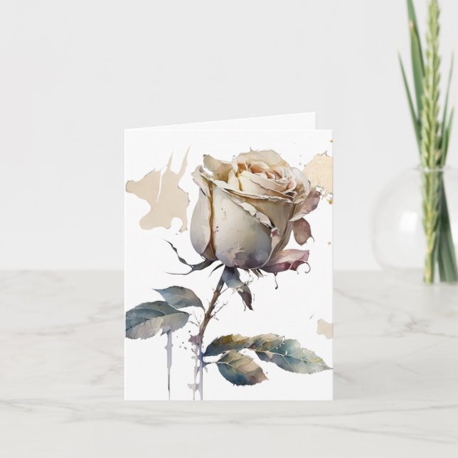 Carte d'amour Rose Blush (Devant)