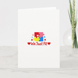 Carte d'amour rouge ajustement parfait