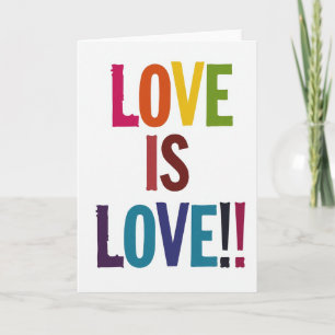 Carte d'amour simple arc-en-ciel
