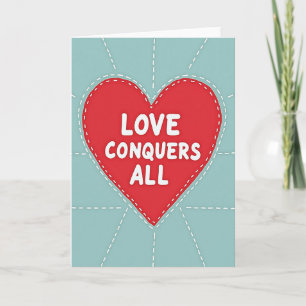 Carte d'amour simple conquiert tout