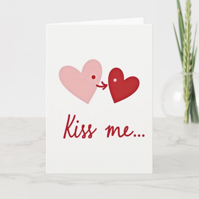 Carte d'amour simple Embrasse-moi (Devant)