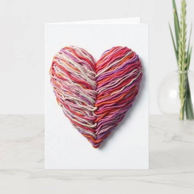Carte d'amour simple en fil (Devant)