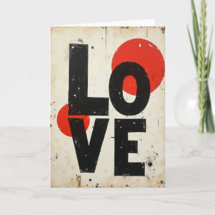 Carte d'amour simple en gras