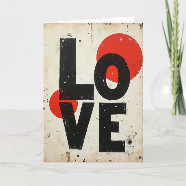 Carte d'amour simple en gras (Devant)