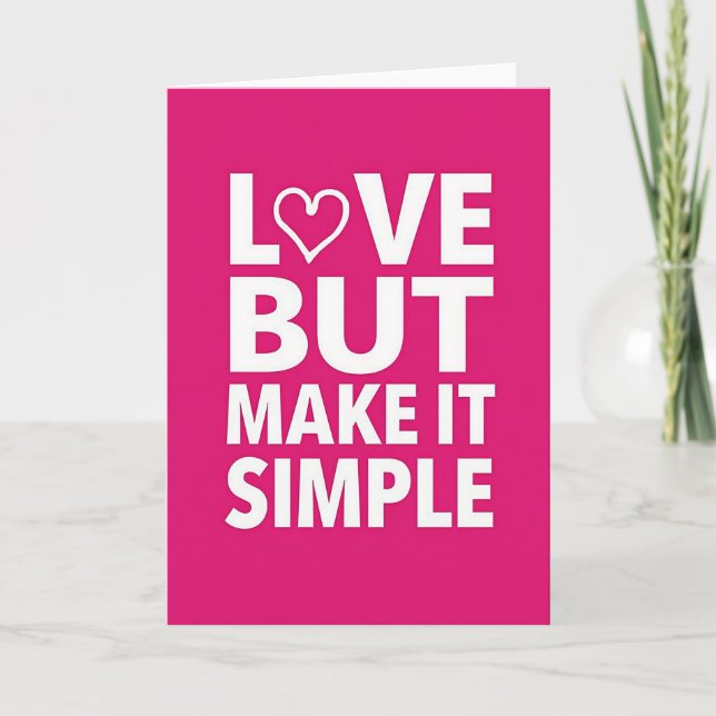 Carte d'amour simple et lisse (Devant)