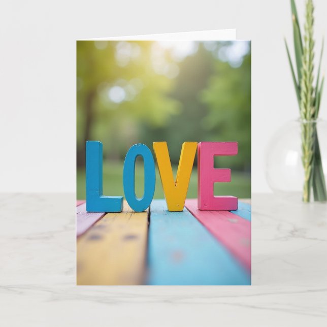Carte d'amour simple romantique (Devant)