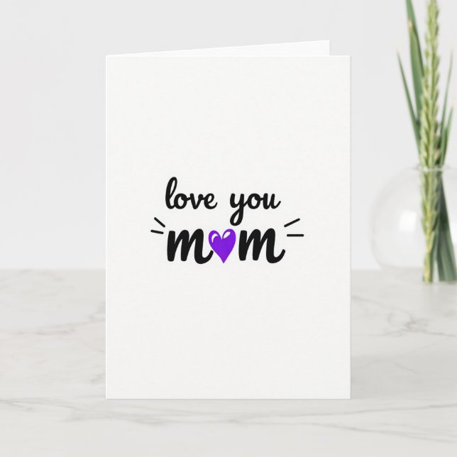 Carte d'amour sincère pour maman (Devant)