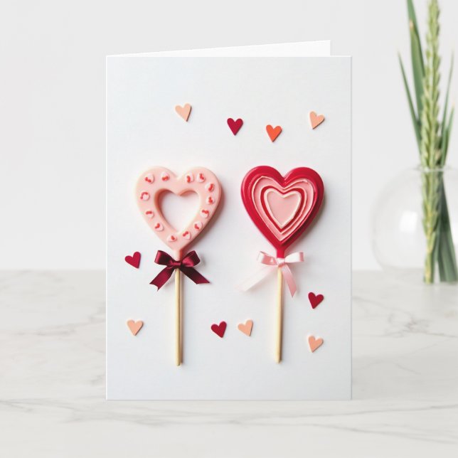 Carte d'amour sucette Chéri (Devant)