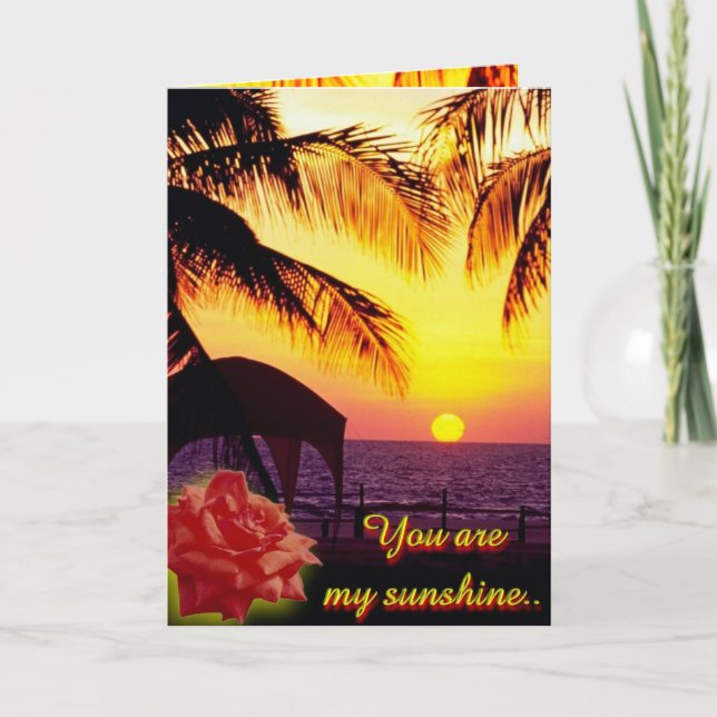 Carte d'amour Sunshine (Devant)