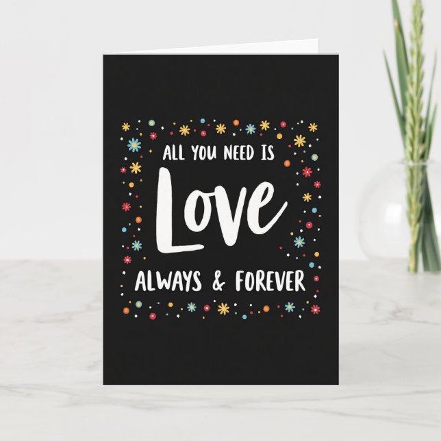 Carte d'amour toujours pour toujours (Devant)