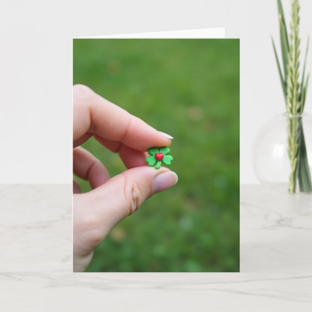 Carte d'amour Trèfle Chanceux (Devant)