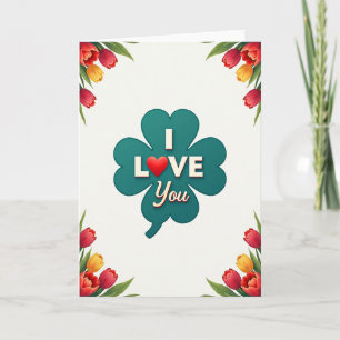 Carte d'amour Trèfle Sincère