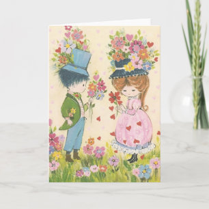 Carte d'amour Vintage sucrée