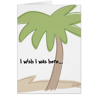 Carte d'amour - vous souhaite où ici palme