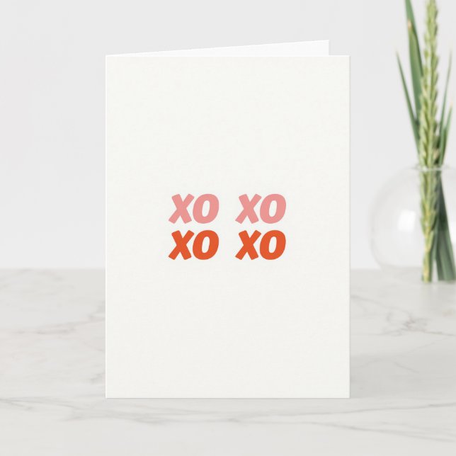 Carte d'amour Xo minimaliste (Devant)
