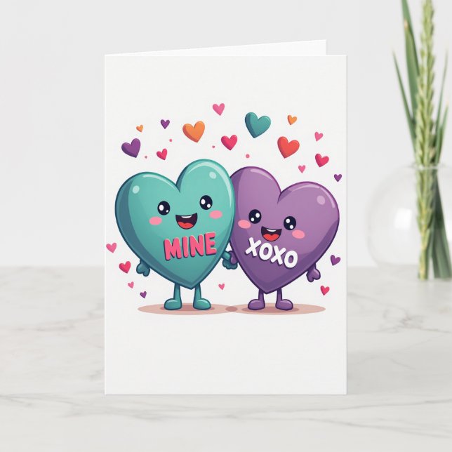 Carte d'amour Xoxo MINE (Devant)