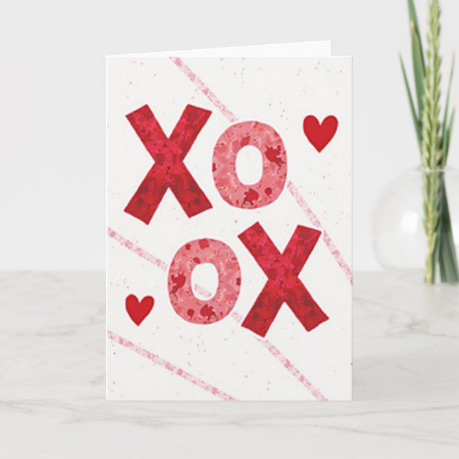 Carte d'amour Xoxo sincère (Devant)