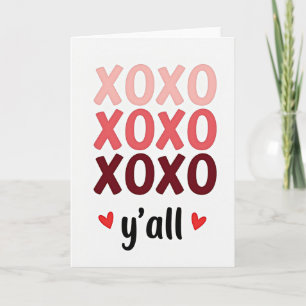 Carte d'amour Xoxo Y'all