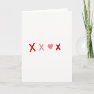 Carte d'amour Xs et Cœurs