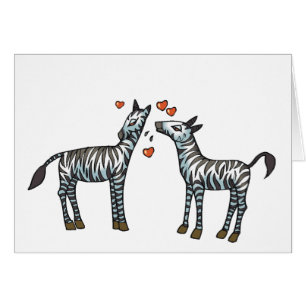 Carte d'amour Zebra