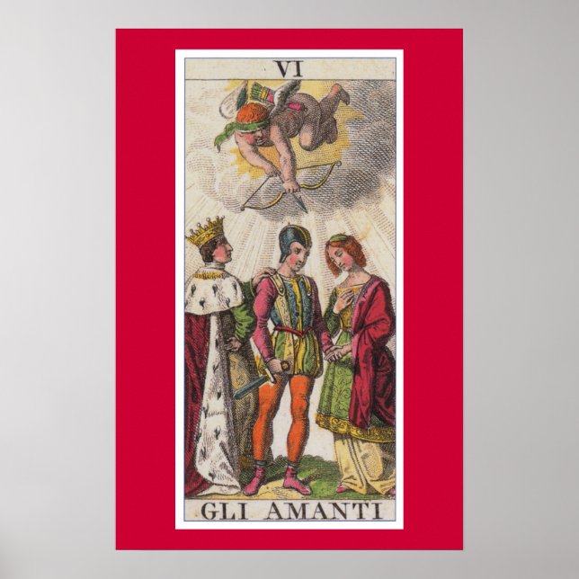 Carte d'amoureux Classic Tarot Gli Amanti Poster (Devant)