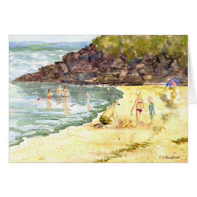 Carte "d'amusement de plage" (Devant horizontal)