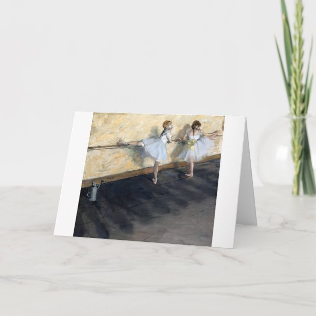 Carte Dancers Practicing at the Barre, Edgar Degas (Devant)
