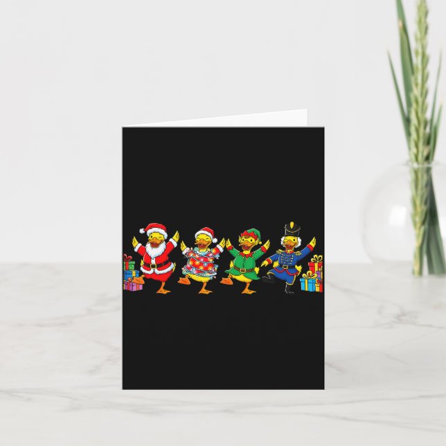 Carte Dancing Ducks Christmas Cute Holiday Party Apparel (Devant)