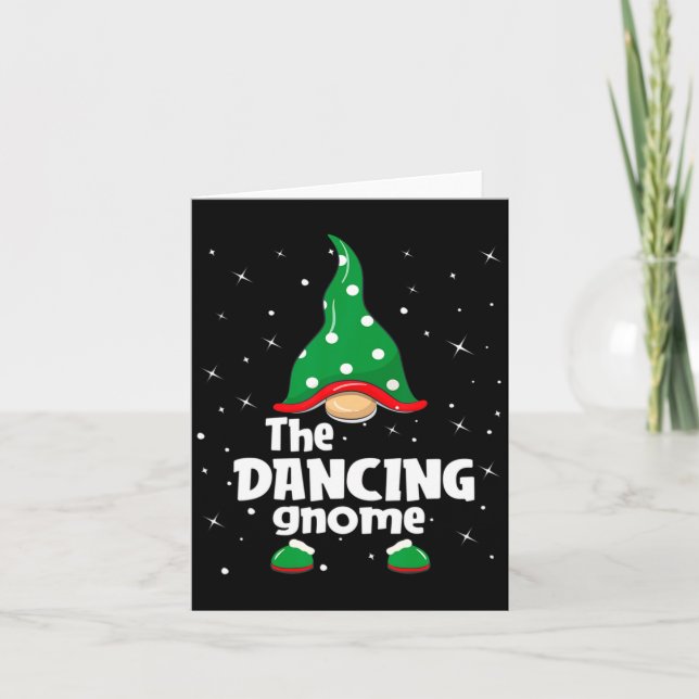 Carte Dancing Gnome Family Matching Christmas Funny Paja (Devant)