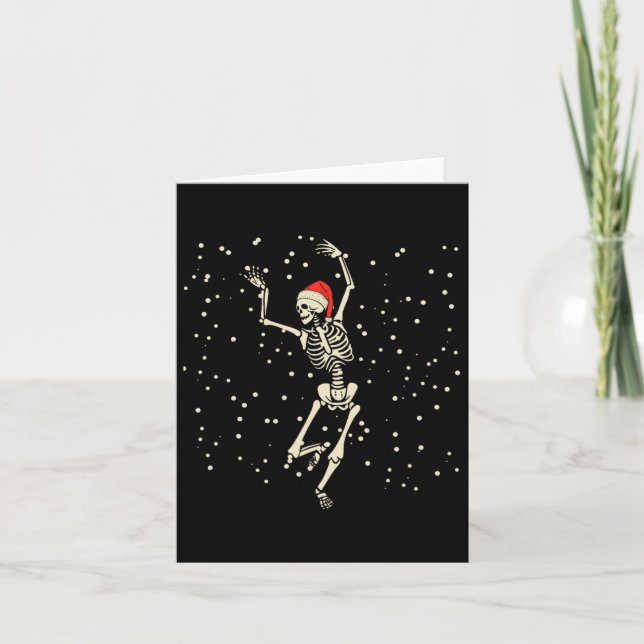 Carte Dancing Skeleton Christmas (Devant)