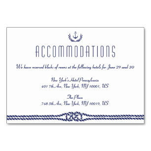 Carte d'Ancre Mariage nautique