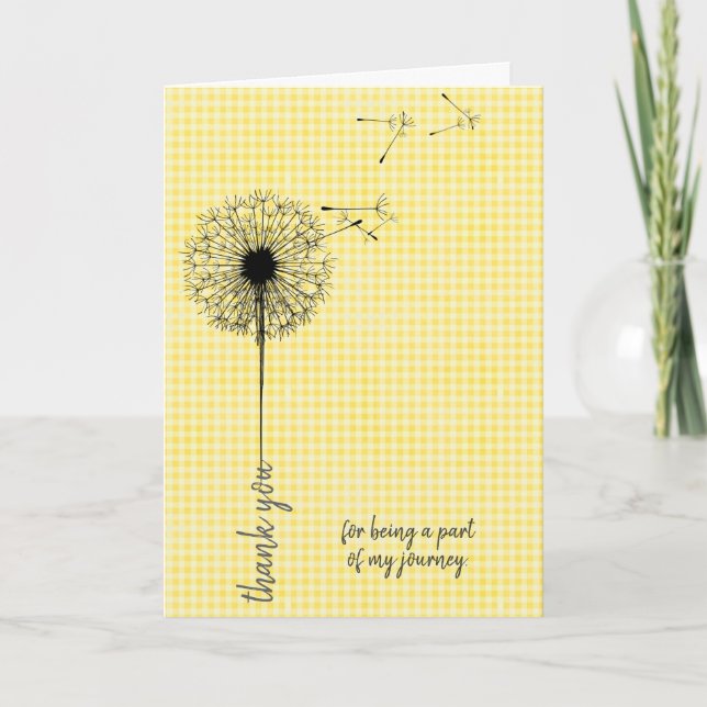 Carte Dandelion noir pour ami (Devant)