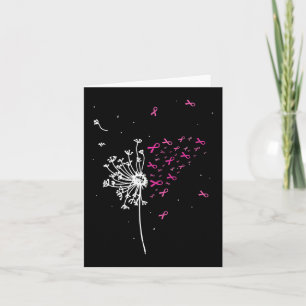 Carte Dandelion Pink Ribbon Cool Sensibilisation au canc