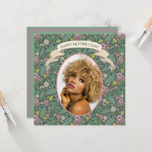 Carte Dandelions Jaunes vintages Pink Pansy Face aux abe