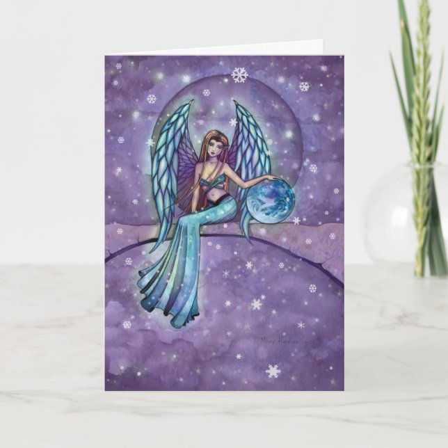 Carte d'ange de Noël 'Paix sur Terre' (Devant)