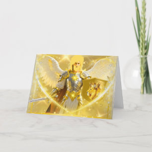 Carte d'ange guerrier puissant