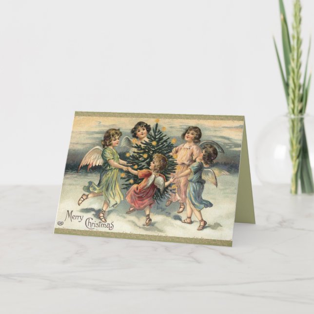 Carte d'angle de Noël victorienne (Devant)