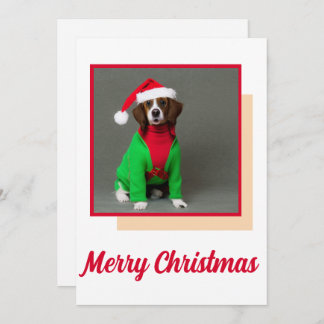 Carte d'animal de Noël pour amis et famille