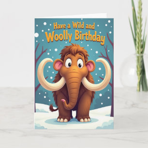 Carte d'animal hivernal fantaisiste